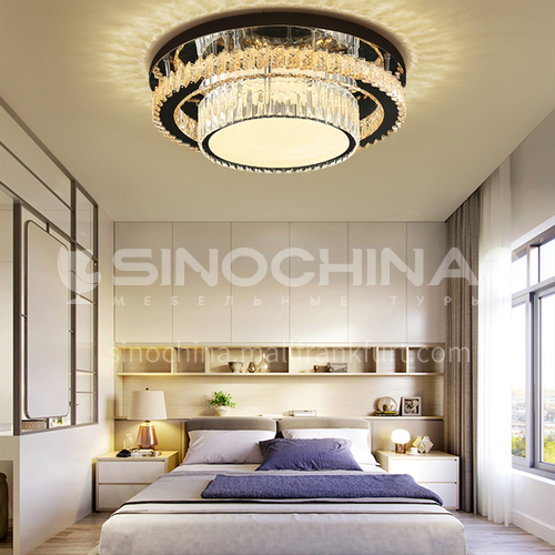 Crystal lamp living room lamp modern minimalist light luxury atmosphere led ceiling lamp bedroom dining room lamp LG-X95 round